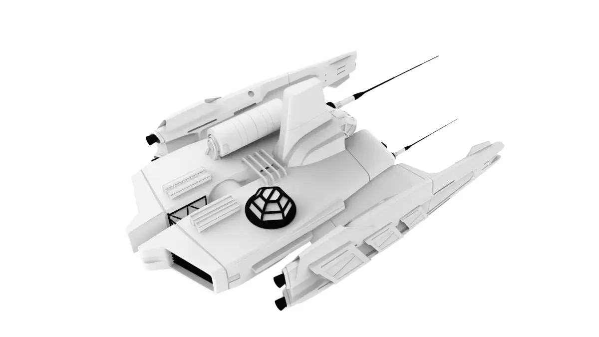 Space Ship                                            Low-poly 3D model
