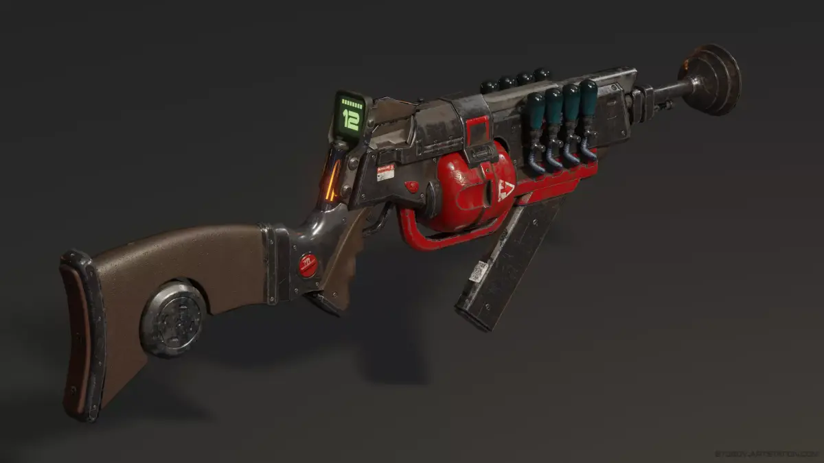Fusion Rifle Low-poly 3D model