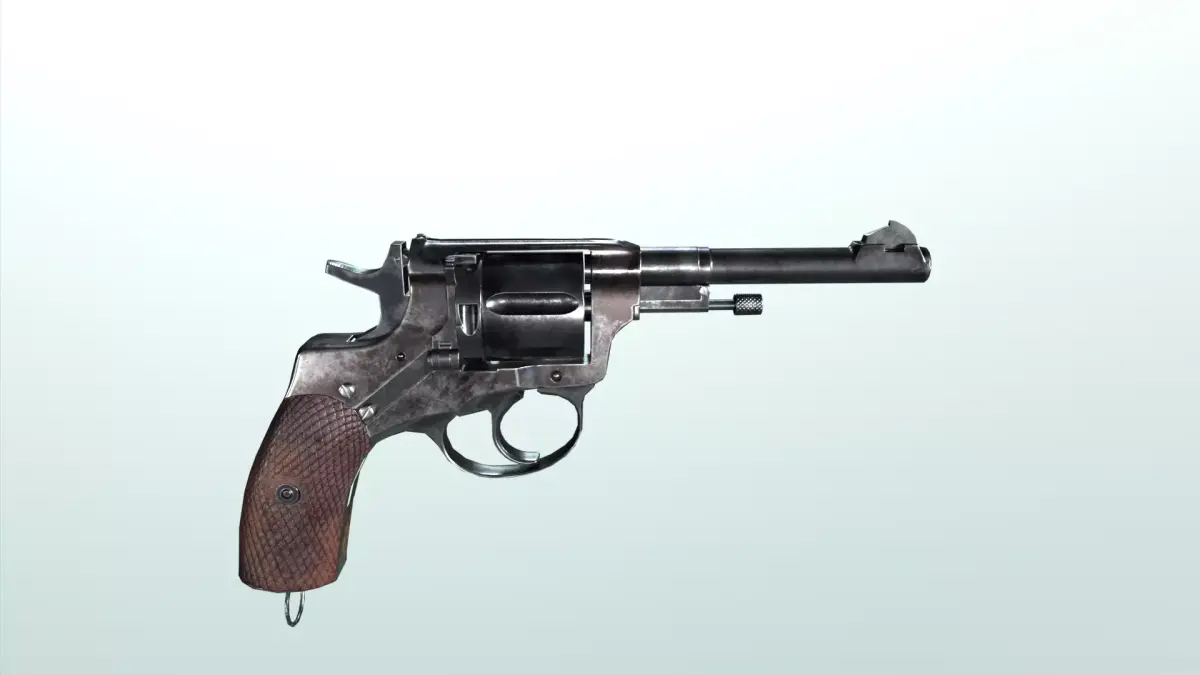Nagant revolver Low-poly 3D model