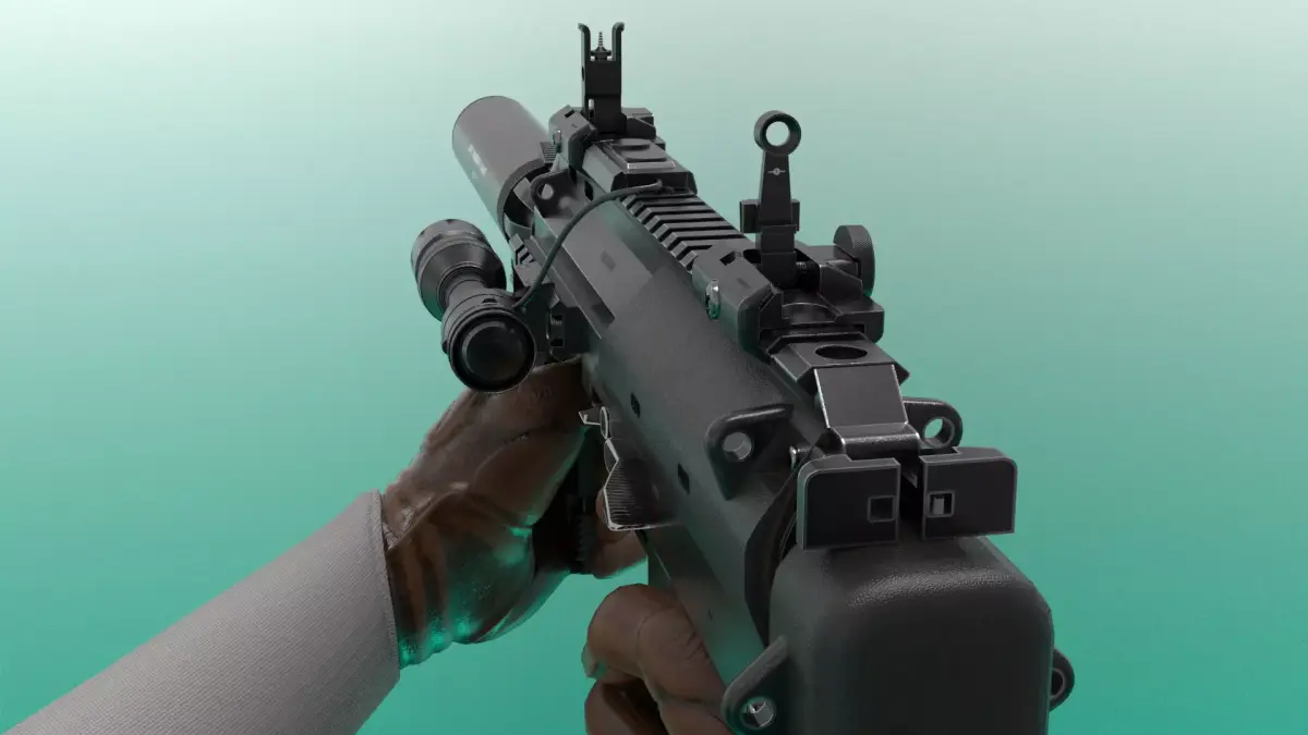 Mp7 Submachine gun Fps - Tps  Low-poly 3D model
