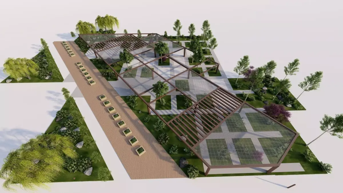 public park-Private Park Landscape 3D model 15