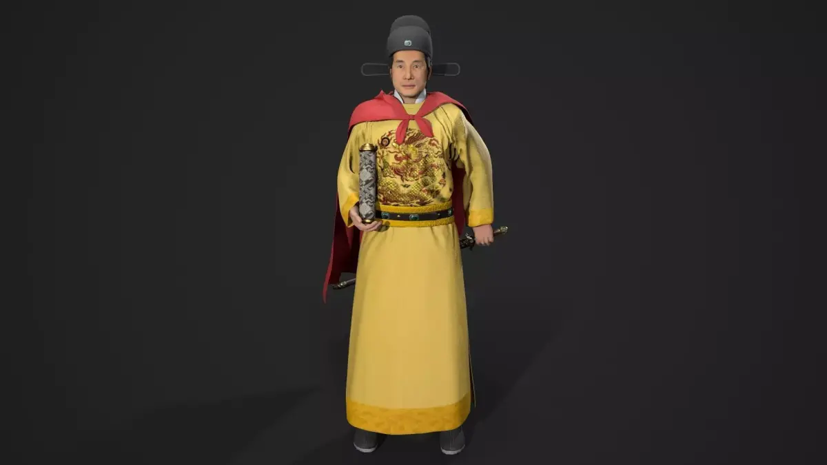 Chinese Armor Low-poly 3D model
