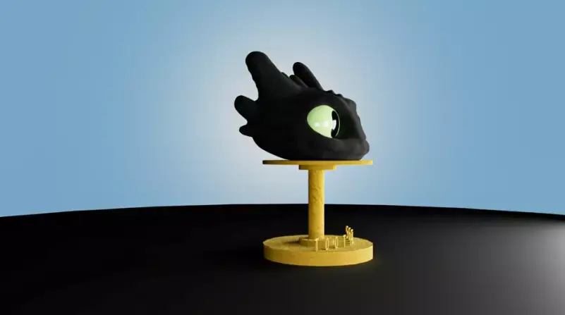 Toothless head from How To Train Your Dragon 3D model
