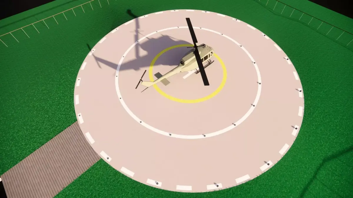 Helipad - ground type - in Revit 3D model