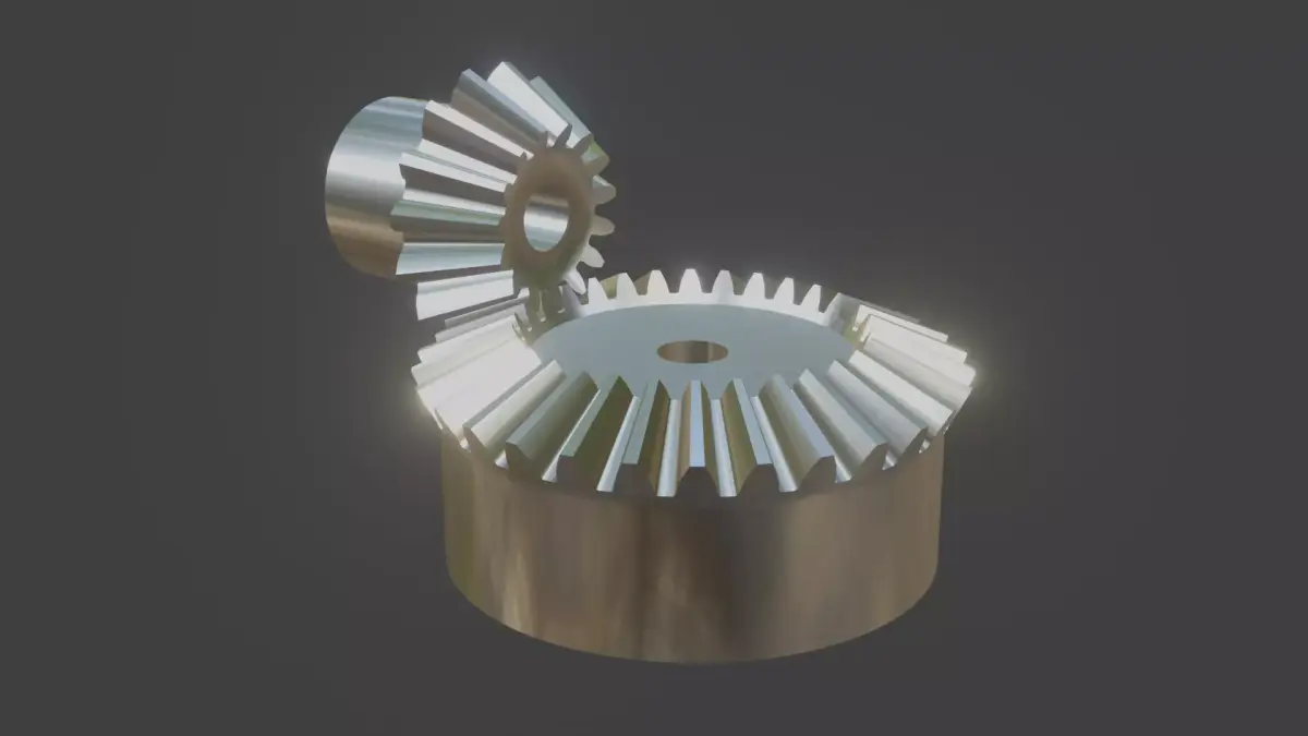 TRANSMISSION BEVEL GEAR SET 3M T15 T30 2 TO 1 RATIO  3D print model