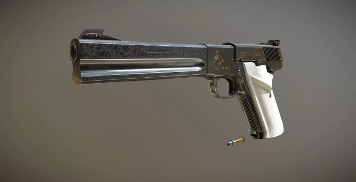 Colt Woodsman Match Target 22LR Pistol 3D model