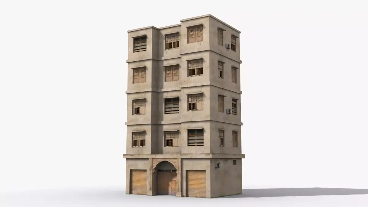 Arab Middle East Building x16 Low-poly 3D model