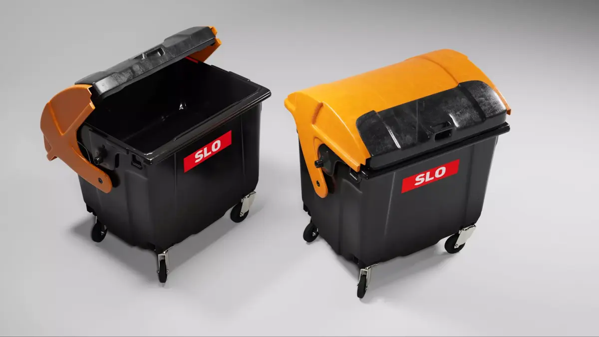 4 Wheel Trashcan  3D model