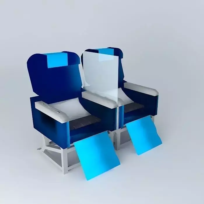 Business Class Airplane Seats Free 3D model