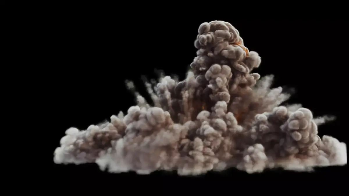 FumeFx Heavy Detonation Asset Low-poly 3D model