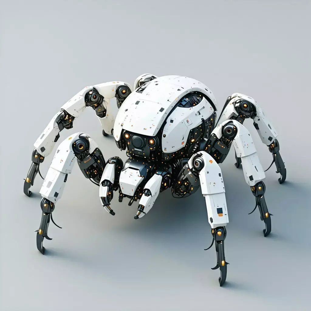 SciFi Spider Robot Mech Rigged Low-poly 3D model