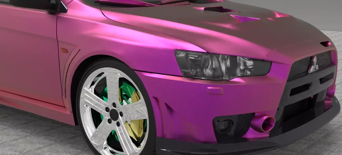 Mitsubishi Lancer Evolution Free low-poly 3D model