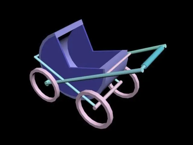 Buggy baby carriage Free 3D model