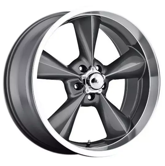 BG Rod Works Old School Wheel 17x8 Gunmetal With Machined Lip  Low-poly 3D model