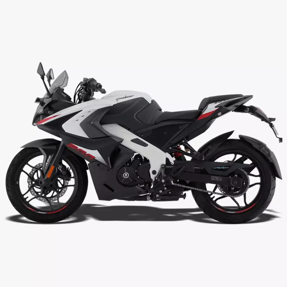 Bajaj Pulsar RS 200 Motorbike White booking for Ex-Showroom Low-poly 3D model