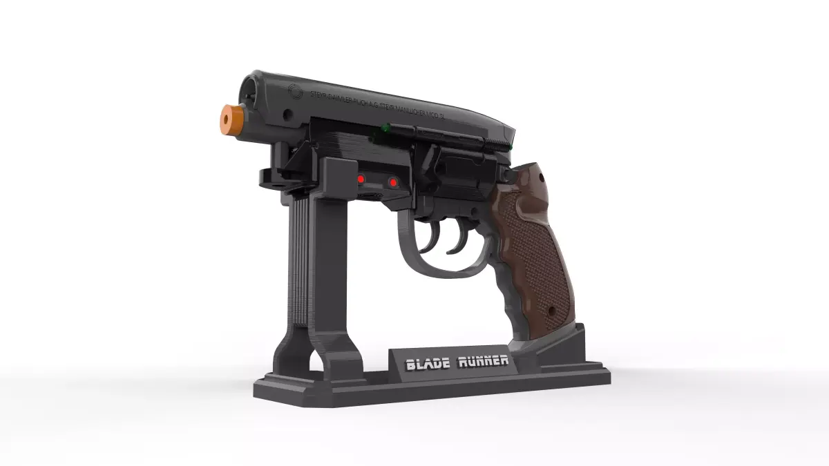 Deckards Blaster - BladeRunner - Commercial - Printable 3d model 3D print model