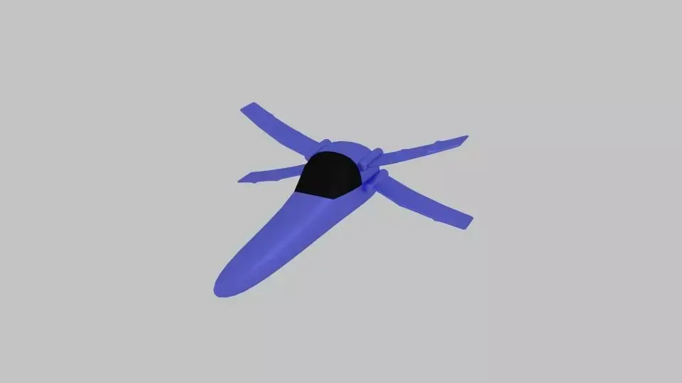 Spaceship D 2 fighter jet 3D model