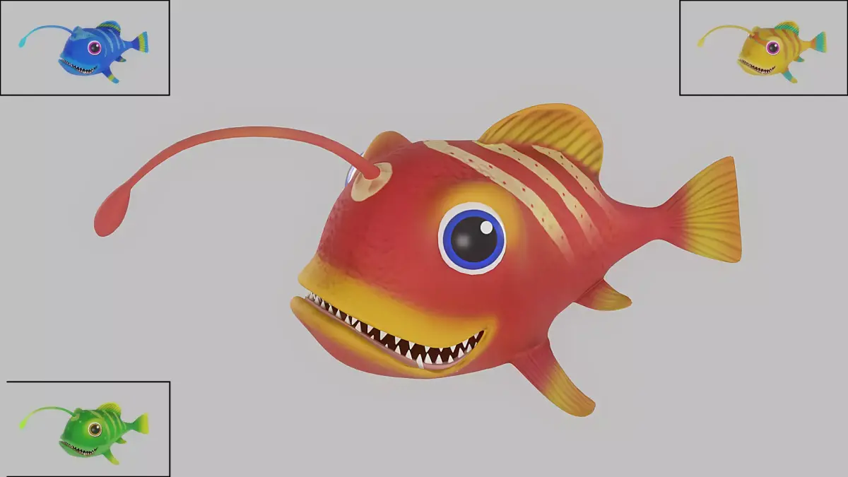 Cartoon Fish 12 Low-poly 3D model