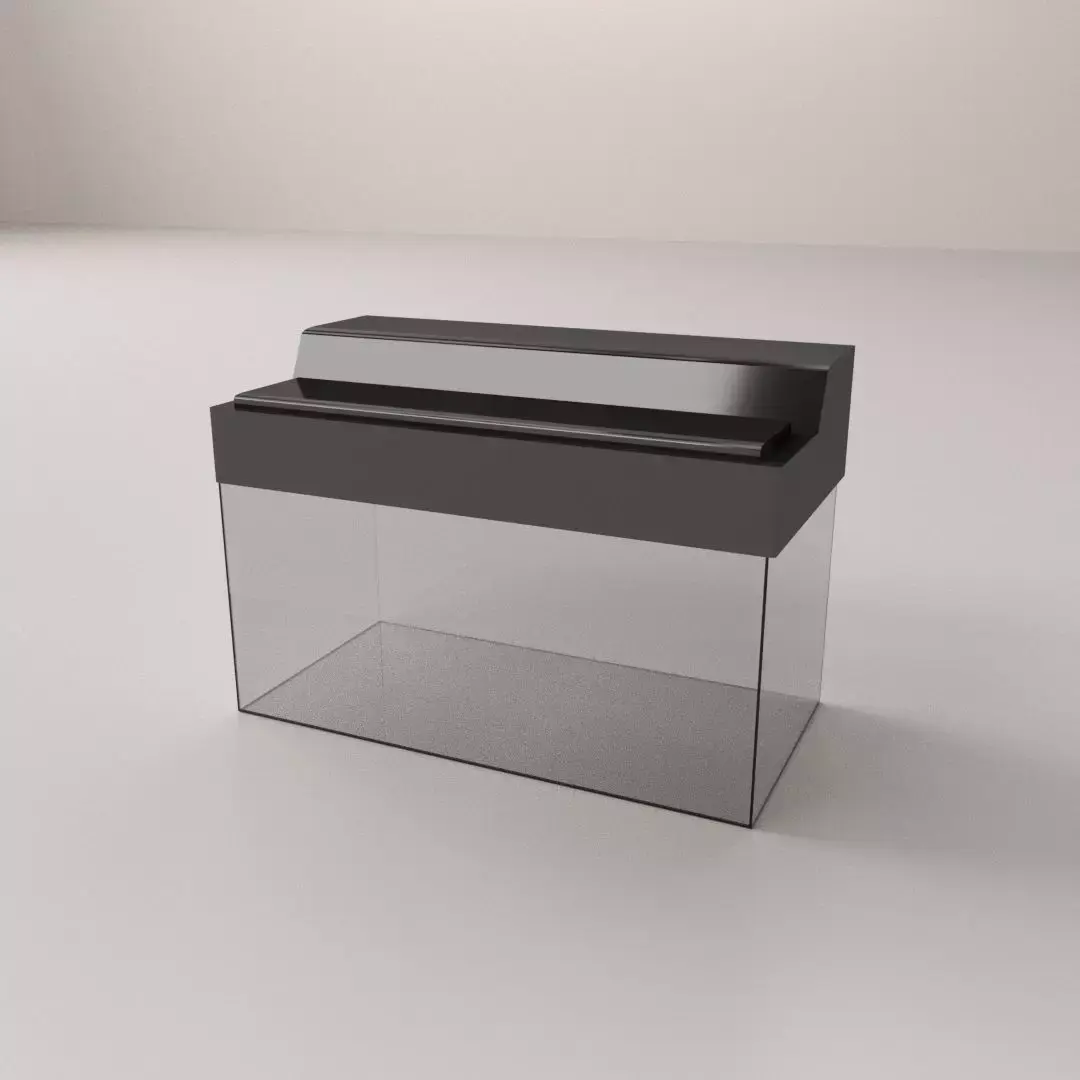 Aquarium stand with glass top 3D model