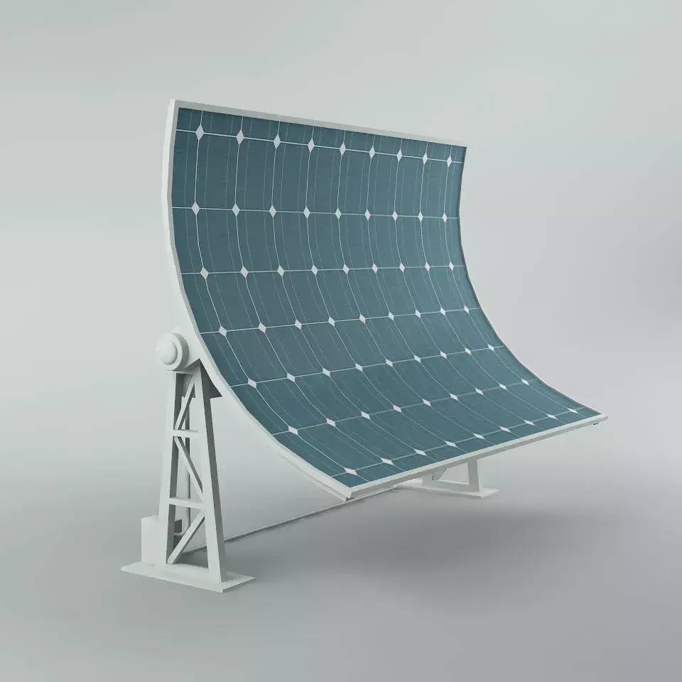 Solar panel 02 rotative 3D model