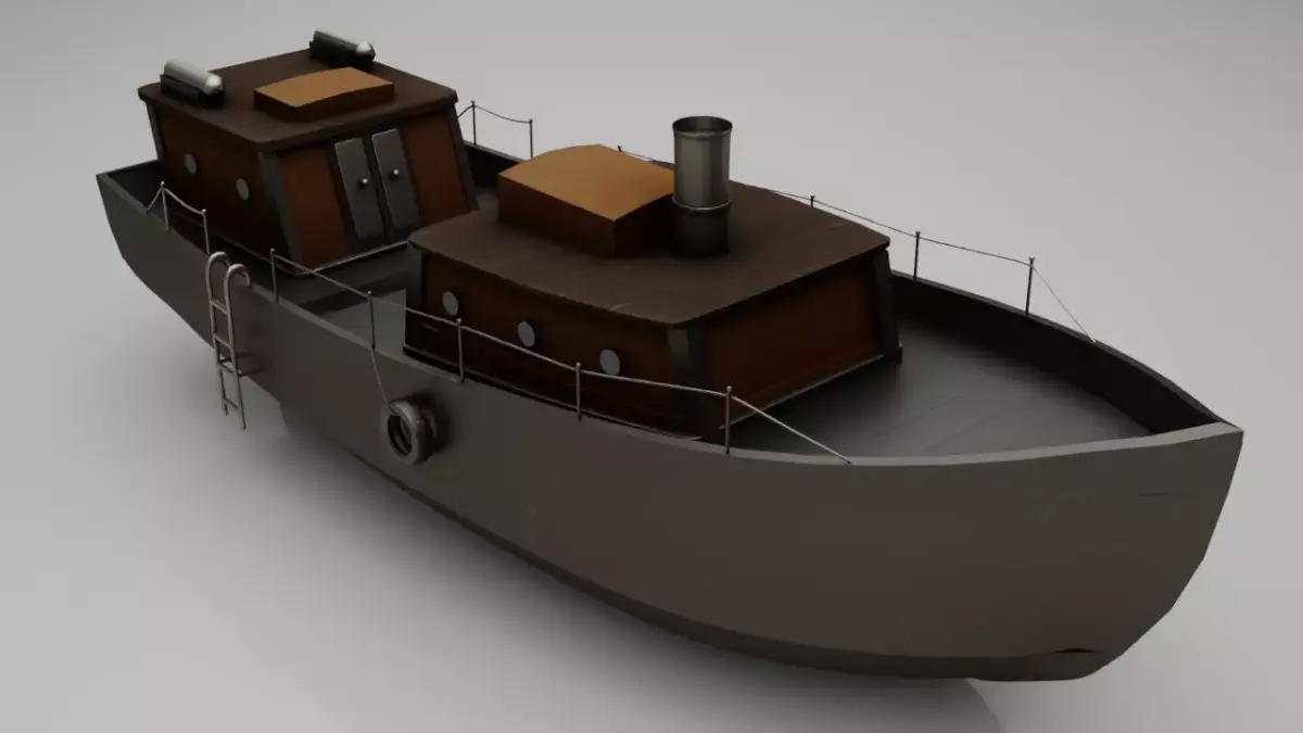 Super Boat Low-poly Low-poly 3D model