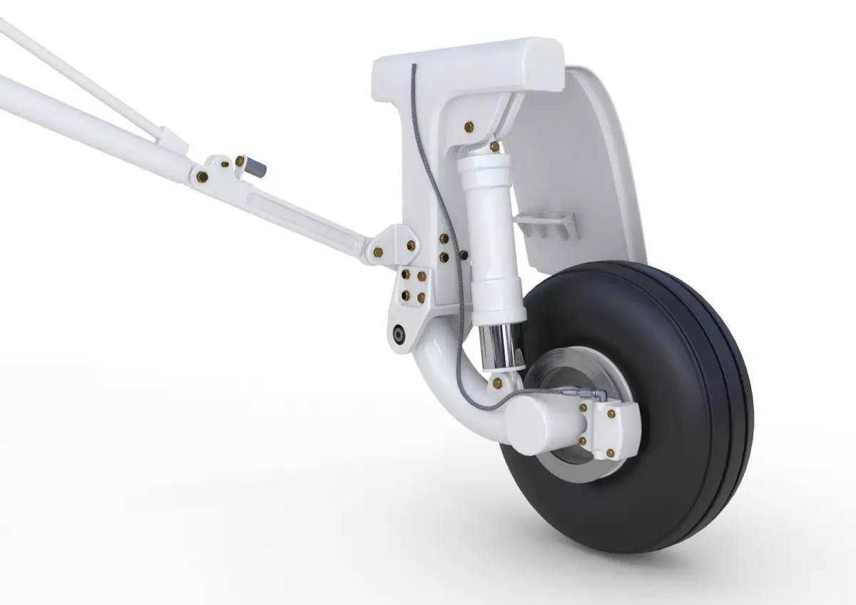 Landing Gear for Aircraft 2 Rear 3D model