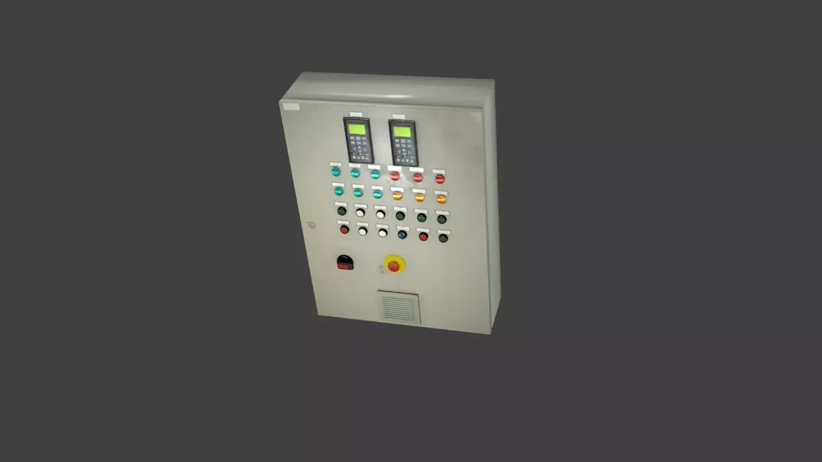 old panel model05 Low-poly 3D model