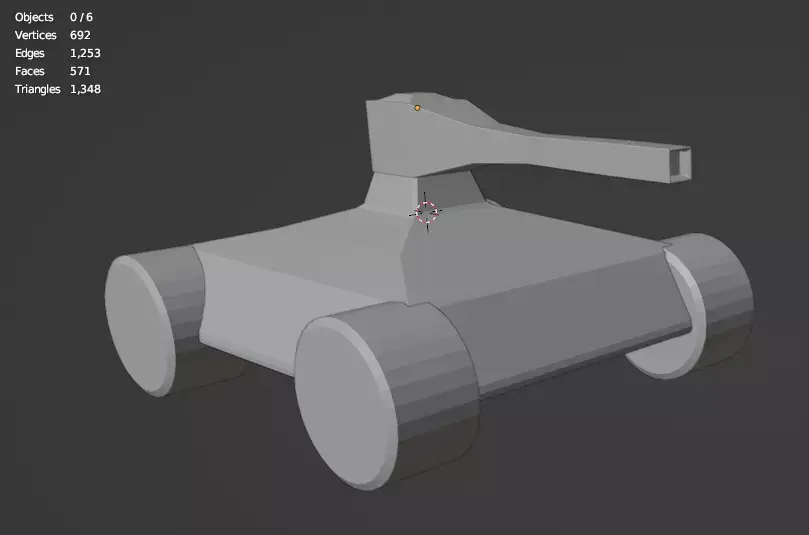 Simple Tank Free low-poly 3D model