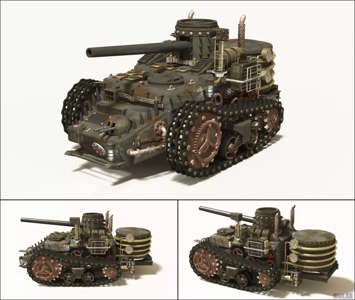 Steampunk Tank 3D model purchase