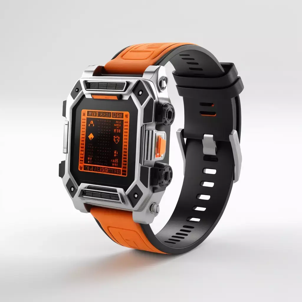 Futuristic Rugged Smartwatch Model 3D model