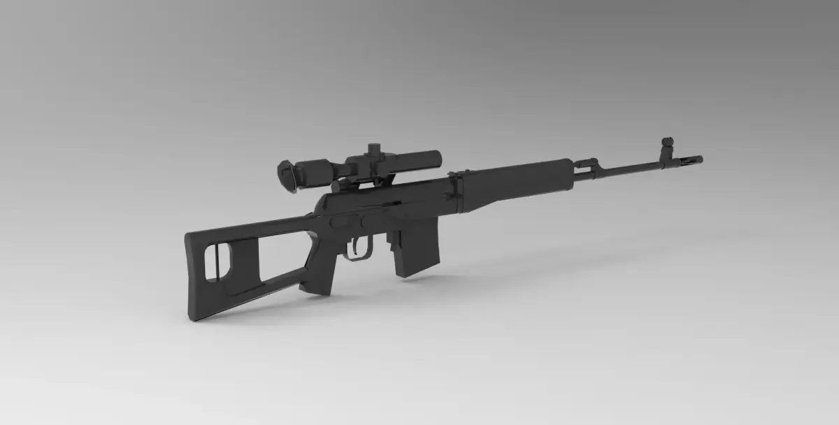 Dragunov Sniper Rifle 3D model shop