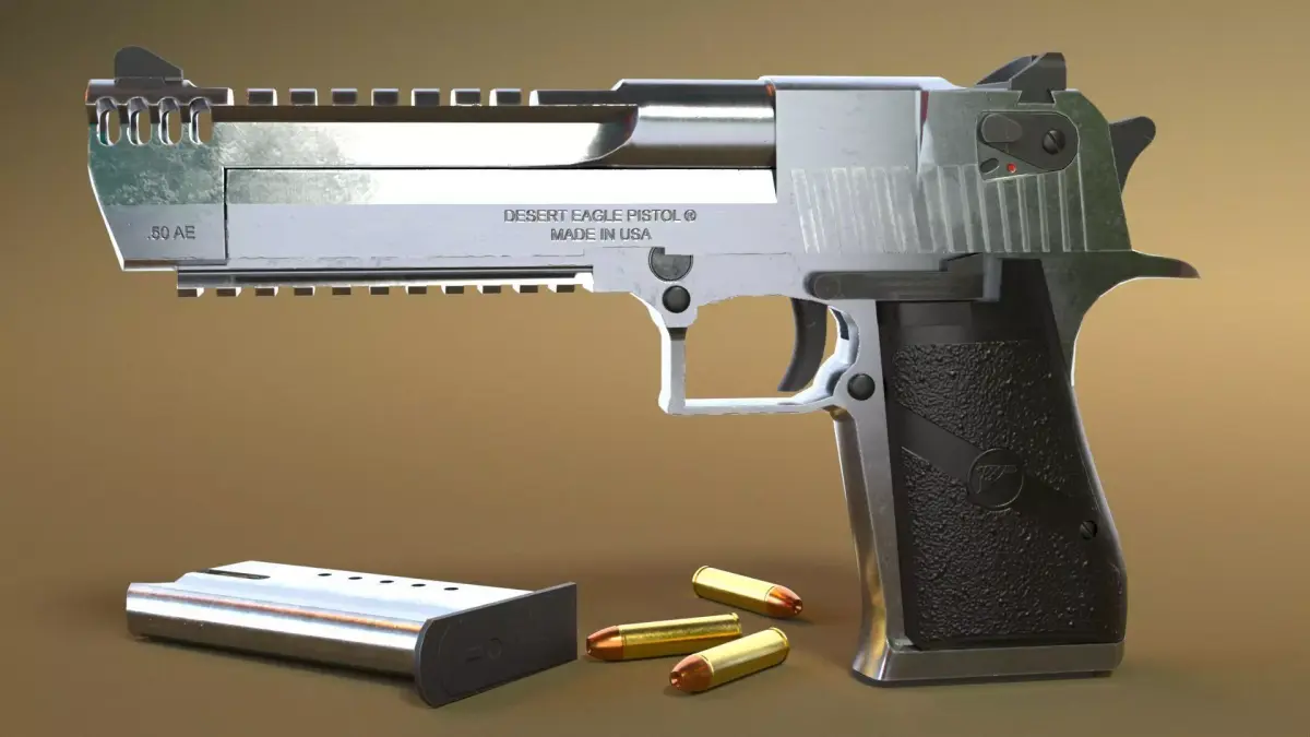 Desert Eagle Pistol Low-poly 3D model shop