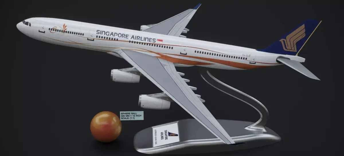 AIRBUS A340-300 SQ 50TH ANNV 2024 3D model