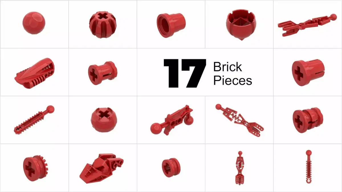 TwindBricks3D - 17 Technic Ball collection 3D print model