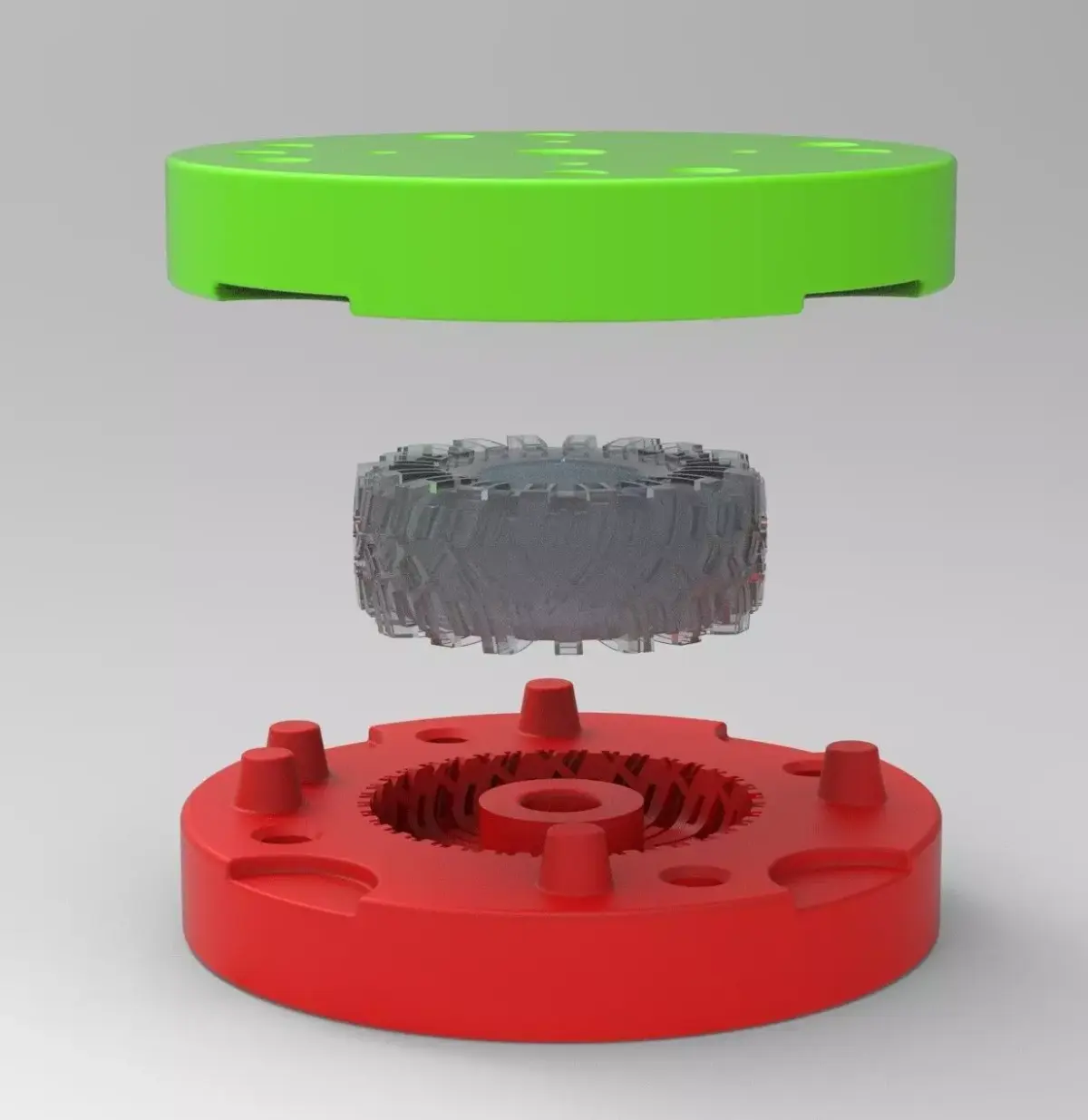 Mold for diecast Rock bouncer USD Sticky tire Scale 1 to 25 3D print model