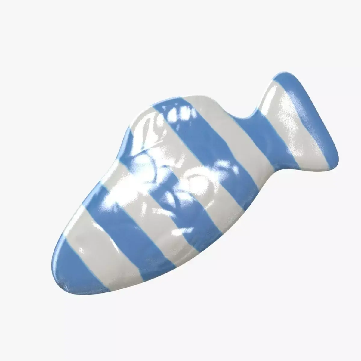 Swedish Fish Blue Stripe 3D model 3D model