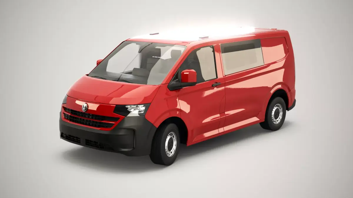 Volkswagen Transporter T7 2025 Low-poly 3D model