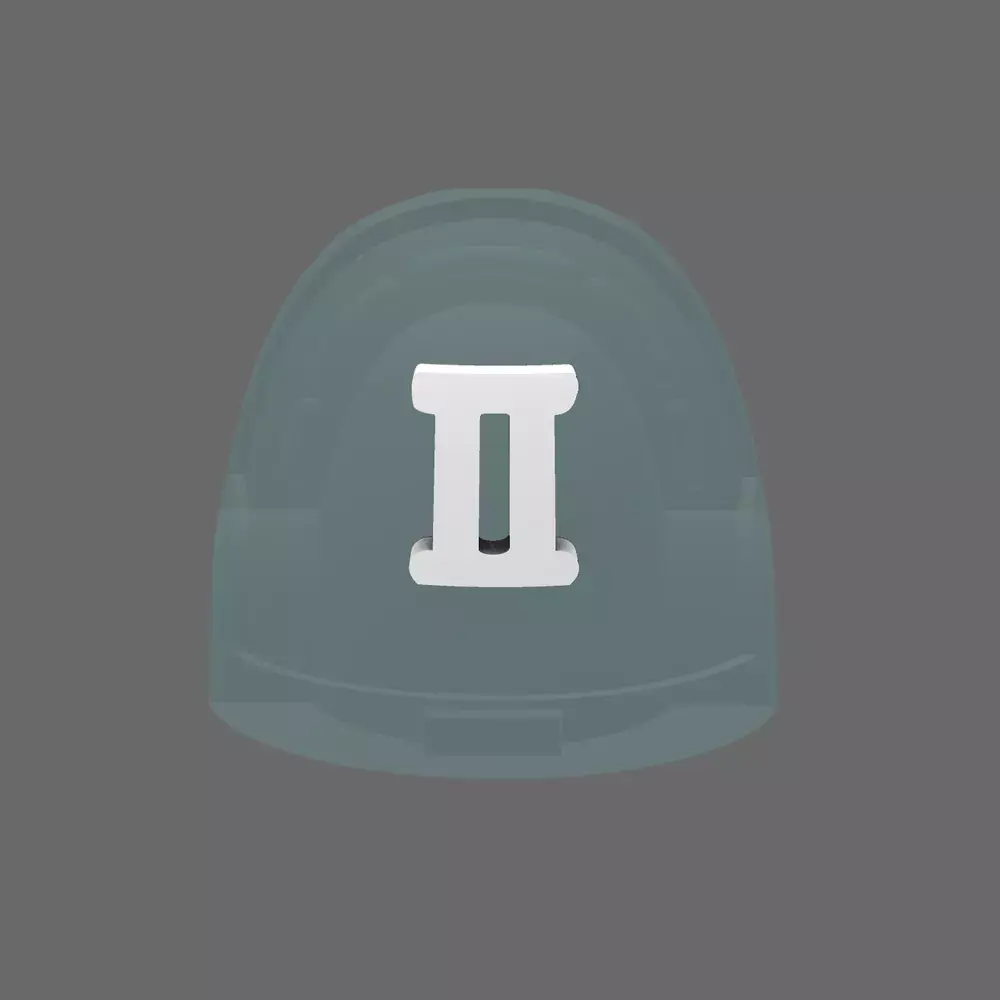 Space Knights V10R Standard Roman Numeral 02 Shoulder Symbols 3D print model