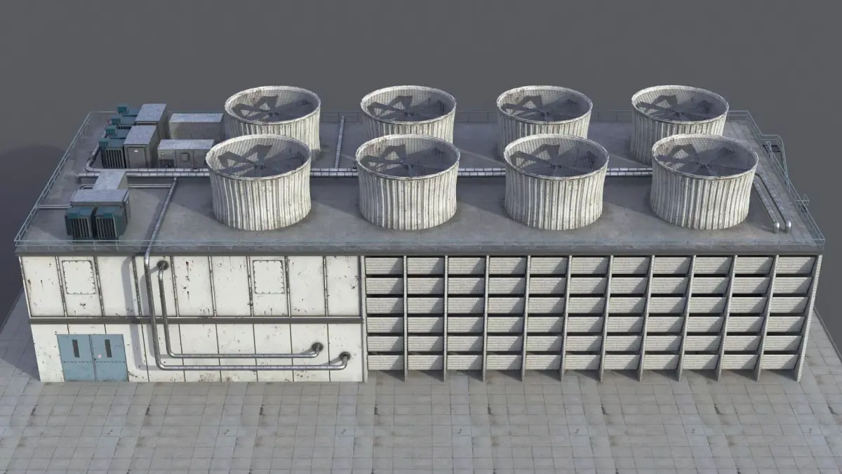 Cooling Tower PBR 3D model
