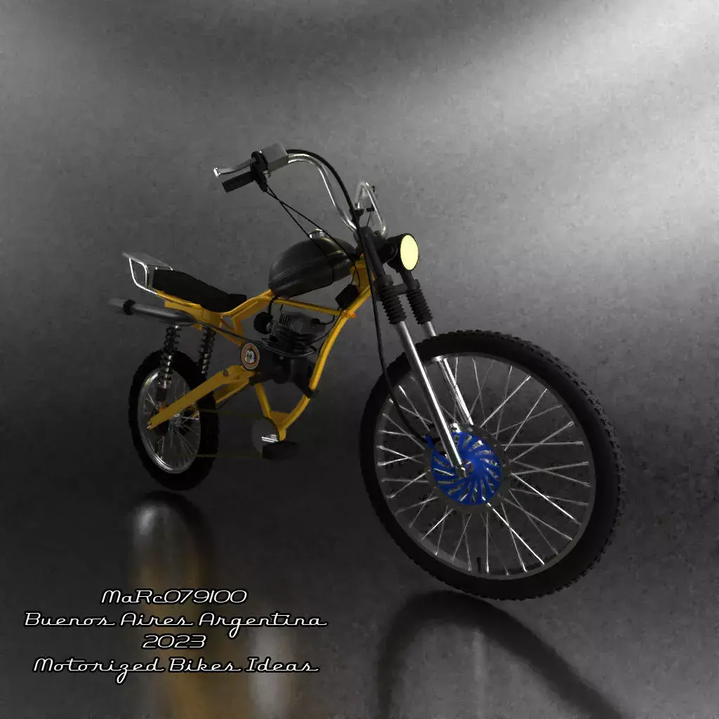 Motorized Bike Yamaha Penta 3D model