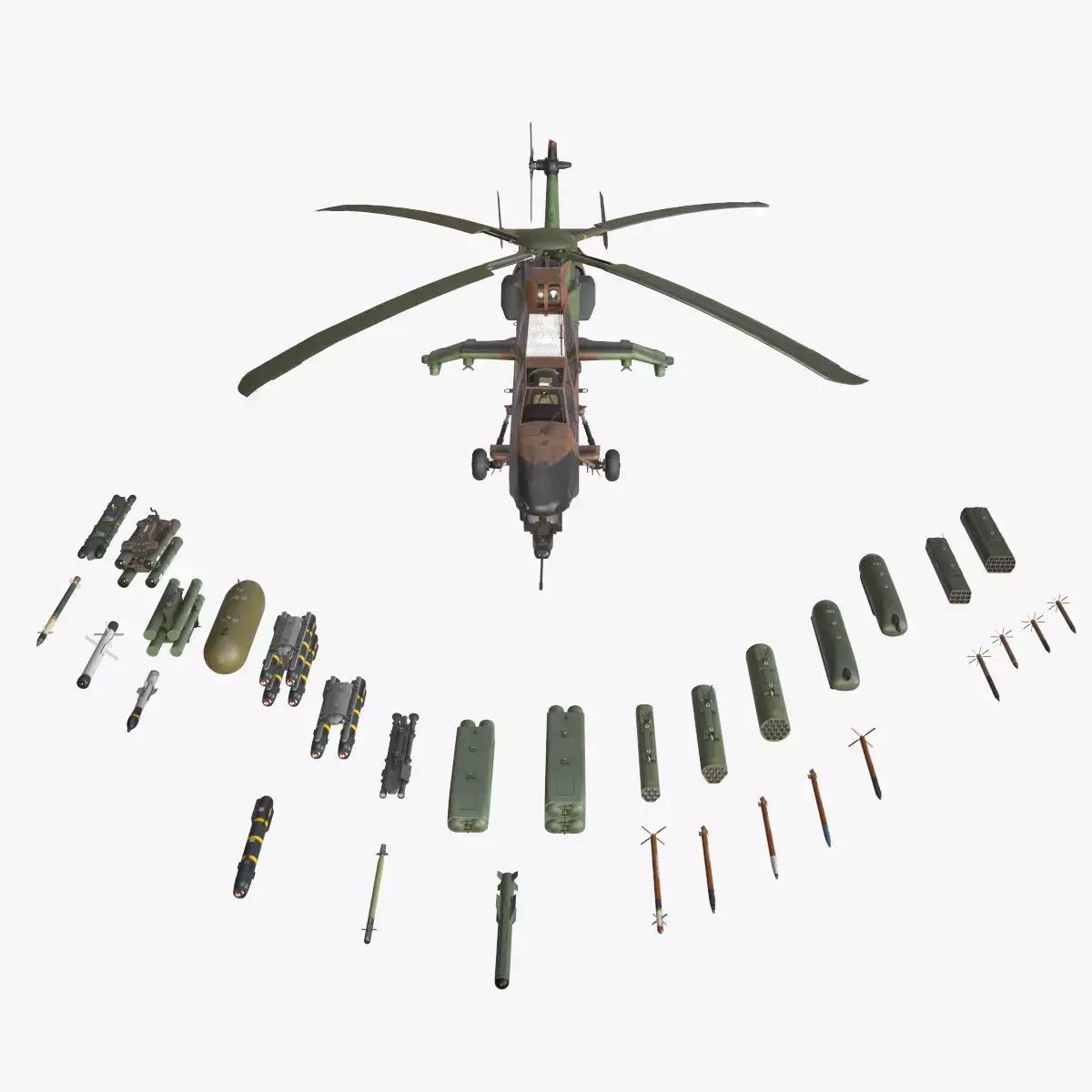  EC-665 Tiger HAD France Basic Animation Low-poly 3D model