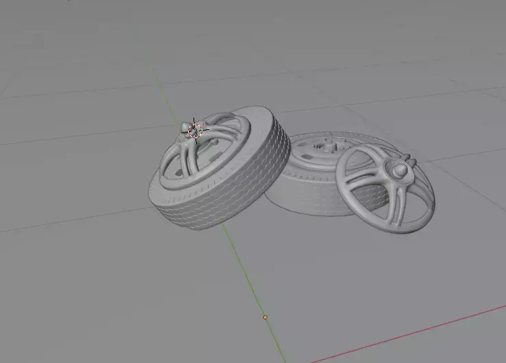 vehicle tires and rims  3D model