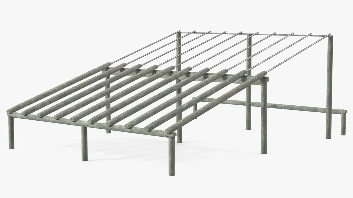 Inclined Training Obstacle Worn 3D model