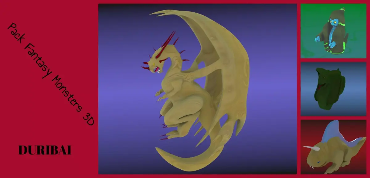 3D Pack Fantasy Monster 3D model