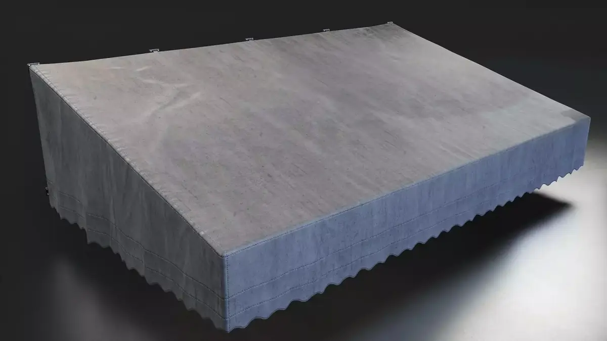 Industrial Retractable Awning 3D Model Low-poly 3D model