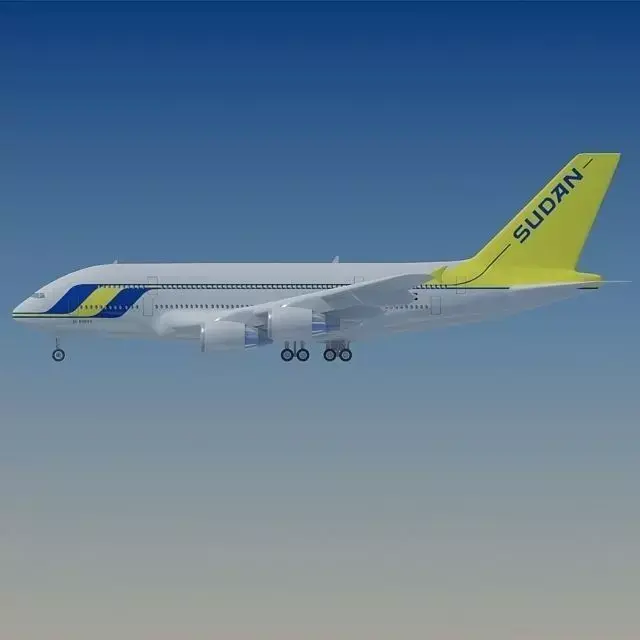 Sudan Airways Airbus A380 3D model