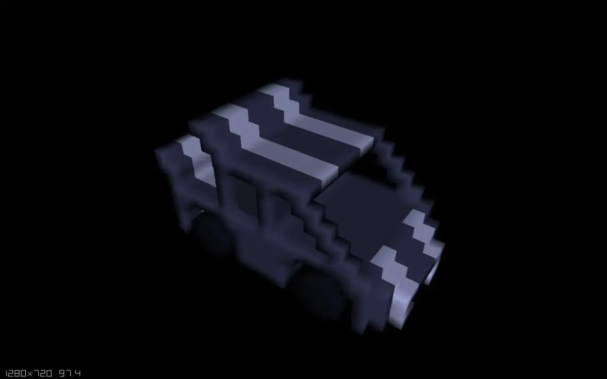 A little Voxel Car Free 3D model