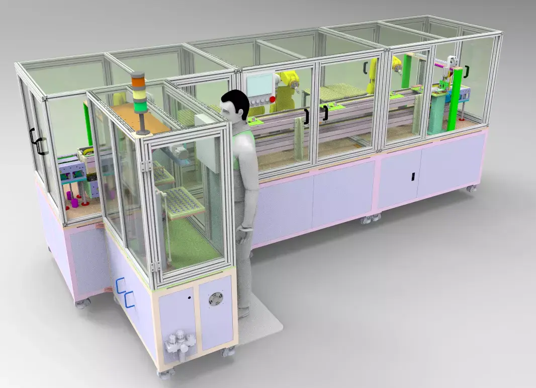 Headphone automatic polishing production line 3D model