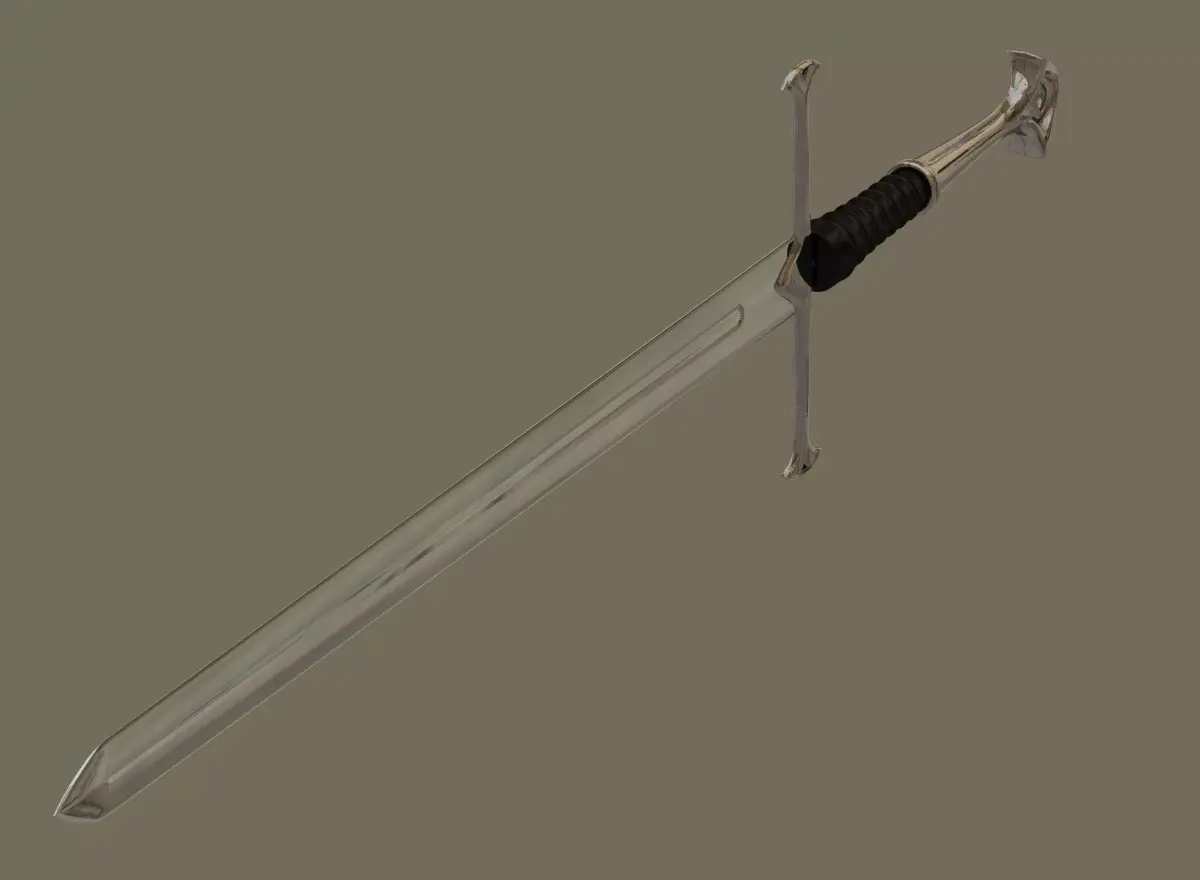 Narsil king sword Low-poly 3D model