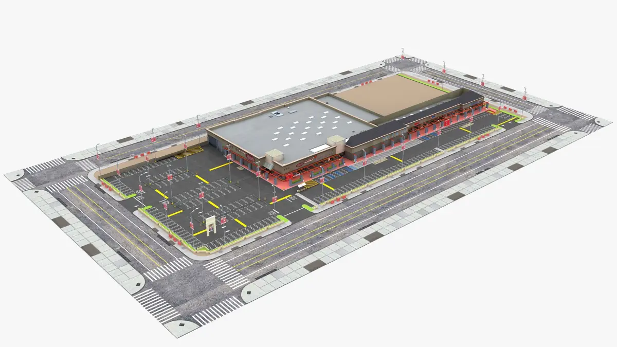 Retail Store 3D model purchase
